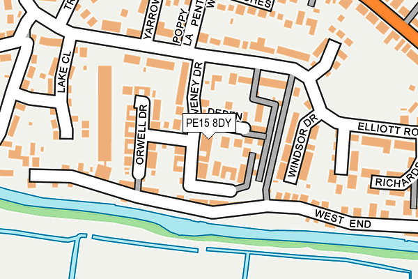 PE15 8DY map - OS OpenMap – Local (Ordnance Survey)