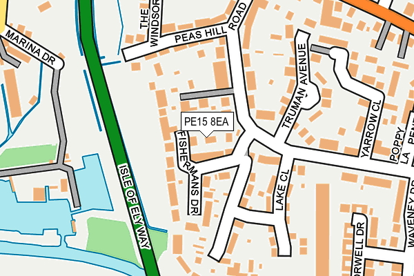 PE15 8EA map - OS OpenMap – Local (Ordnance Survey)