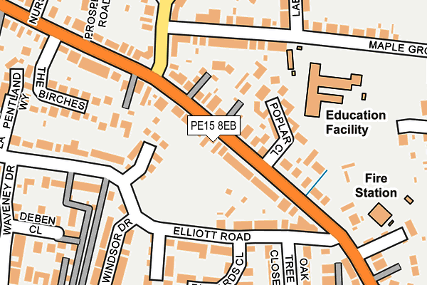 PE15 8EB map - OS OpenMap – Local (Ordnance Survey)
