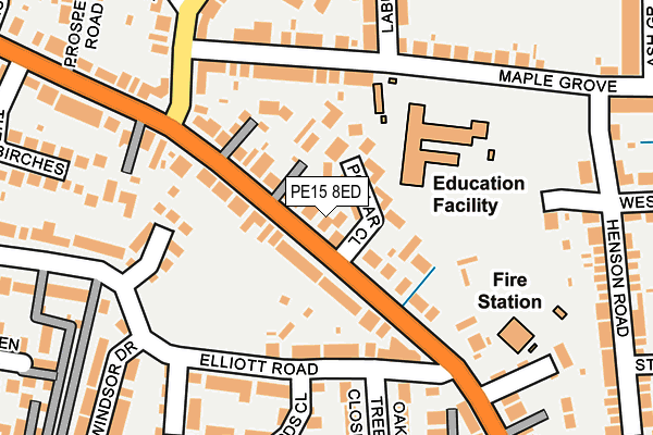 PE15 8ED map - OS OpenMap – Local (Ordnance Survey)