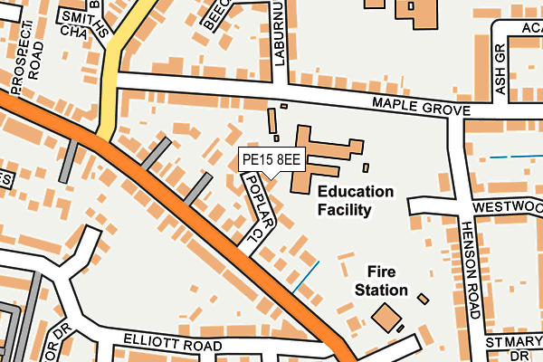 PE15 8EE map - OS OpenMap – Local (Ordnance Survey)