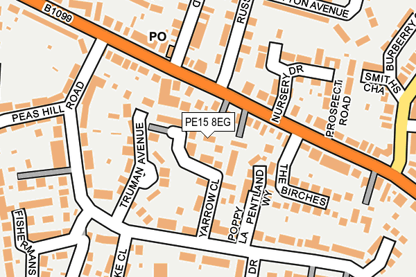 PE15 8EG map - OS OpenMap – Local (Ordnance Survey)