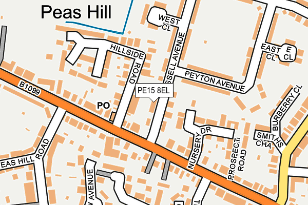 PE15 8EL map - OS OpenMap – Local (Ordnance Survey)