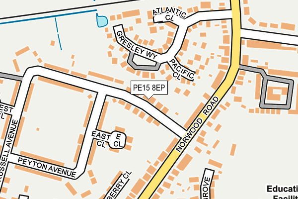 PE15 8EP map - OS OpenMap – Local (Ordnance Survey)