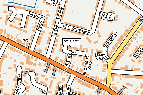 PE15 8EQ map - OS OpenMap – Local (Ordnance Survey)