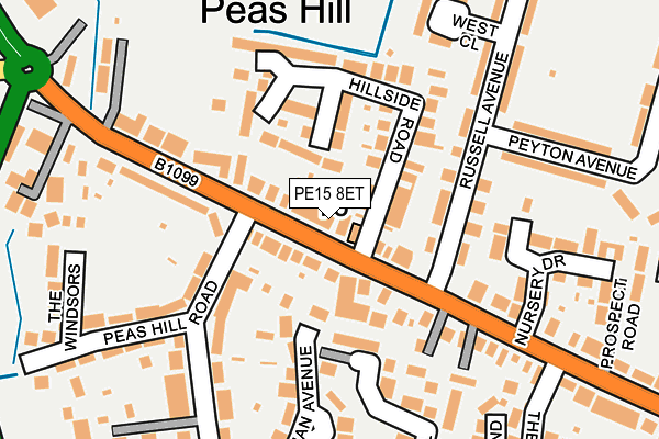 PE15 8ET map - OS OpenMap – Local (Ordnance Survey)