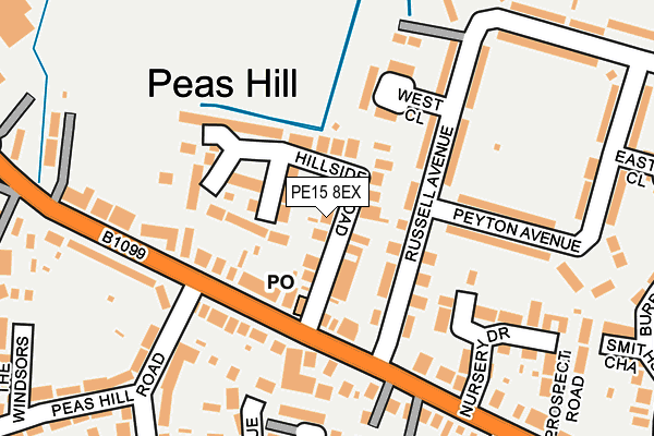 PE15 8EX map - OS OpenMap – Local (Ordnance Survey)