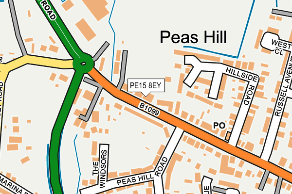 PE15 8EY map - OS OpenMap – Local (Ordnance Survey)