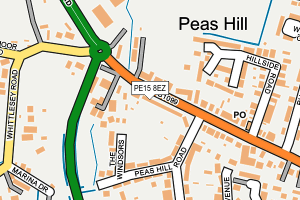 PE15 8EZ map - OS OpenMap – Local (Ordnance Survey)