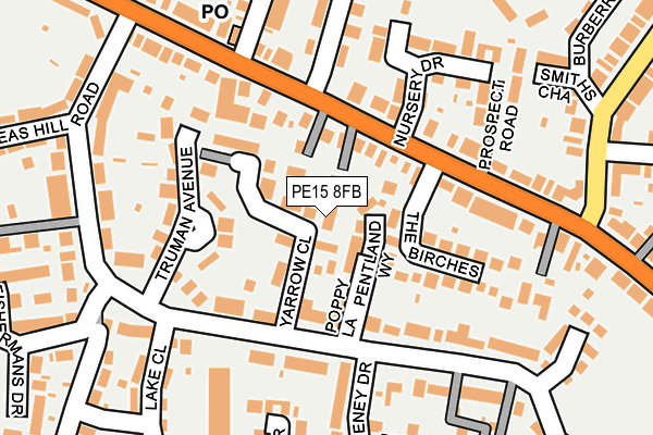 PE15 8FB map - OS OpenMap – Local (Ordnance Survey)
