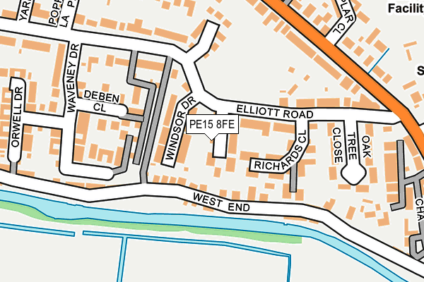 PE15 8FE map - OS OpenMap – Local (Ordnance Survey)
