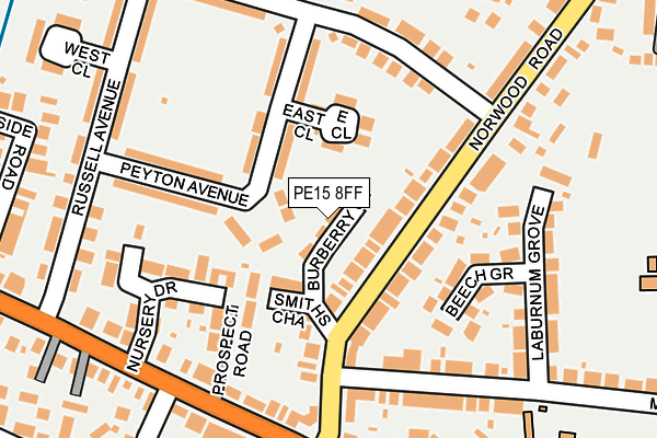 PE15 8FF map - OS OpenMap – Local (Ordnance Survey)