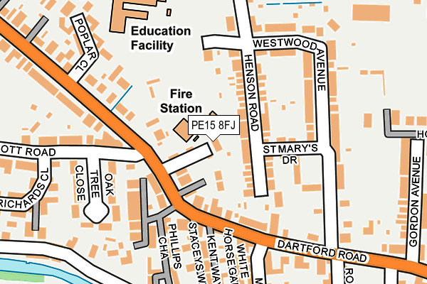 PE15 8FJ map - OS OpenMap – Local (Ordnance Survey)
