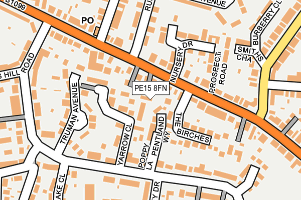 PE15 8FN map - OS OpenMap – Local (Ordnance Survey)