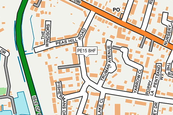 PE15 8HF map - OS OpenMap – Local (Ordnance Survey)