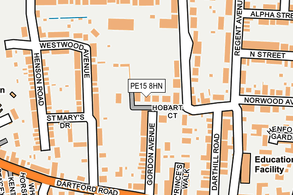 PE15 8HN map - OS OpenMap – Local (Ordnance Survey)