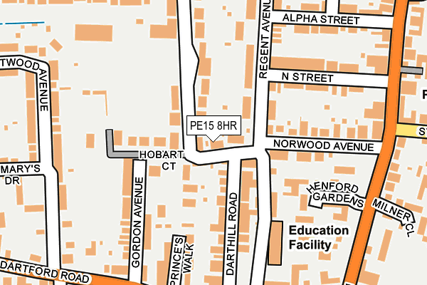 PE15 8HR map - OS OpenMap – Local (Ordnance Survey)