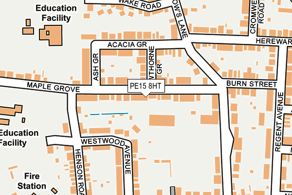 PE15 8HT map - OS OpenMap – Local (Ordnance Survey)