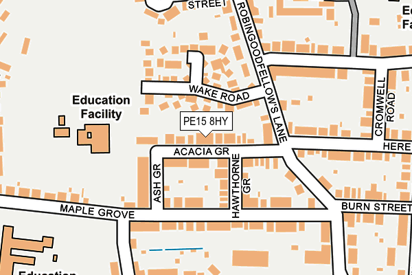 PE15 8HY map - OS OpenMap – Local (Ordnance Survey)