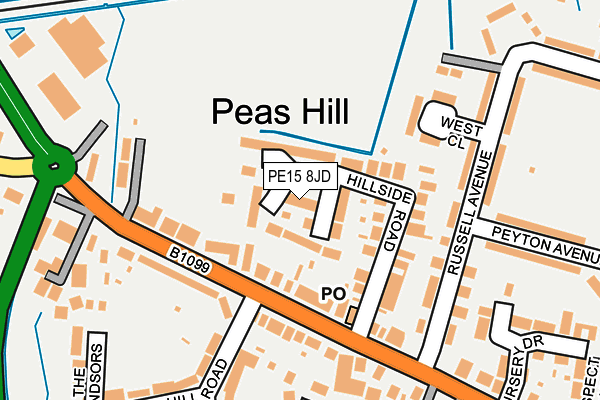 PE15 8JD map - OS OpenMap – Local (Ordnance Survey)