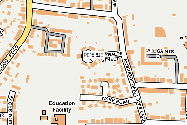 PE15 8JE map - OS OpenMap – Local (Ordnance Survey)