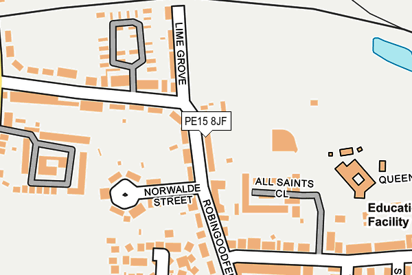 PE15 8JF map - OS OpenMap – Local (Ordnance Survey)
