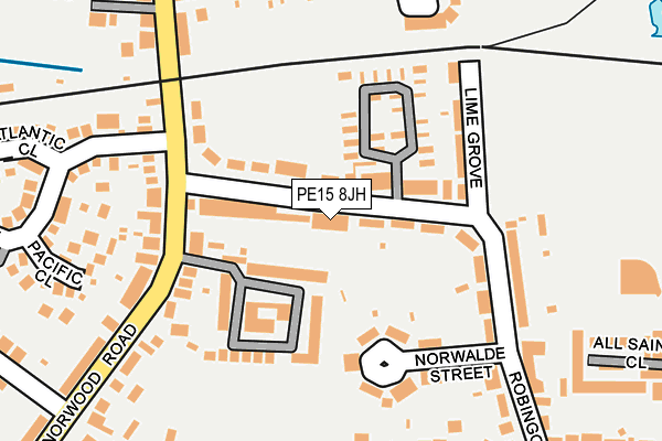 PE15 8JH map - OS OpenMap – Local (Ordnance Survey)