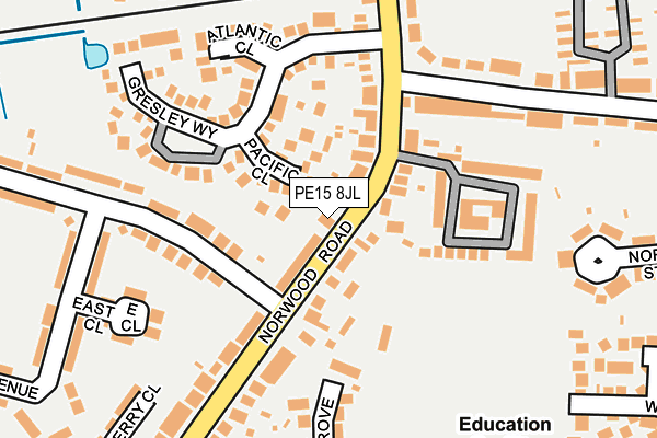 PE15 8JL map - OS OpenMap – Local (Ordnance Survey)