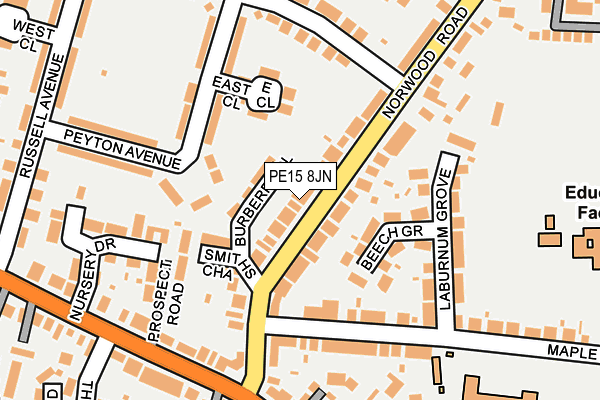 PE15 8JN map - OS OpenMap – Local (Ordnance Survey)