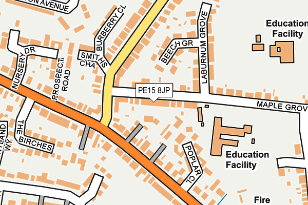 PE15 8JP map - OS OpenMap – Local (Ordnance Survey)