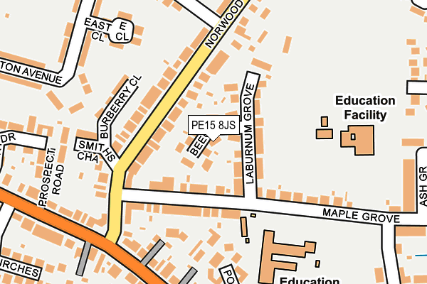 PE15 8JS map - OS OpenMap – Local (Ordnance Survey)