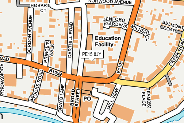 PE15 8JY map - OS OpenMap – Local (Ordnance Survey)