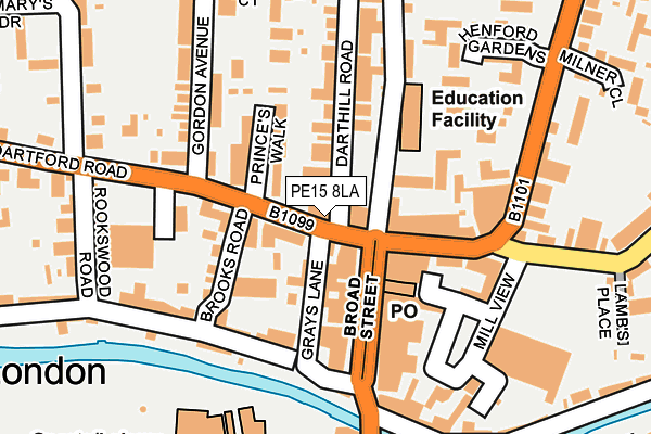 PE15 8LA map - OS OpenMap – Local (Ordnance Survey)