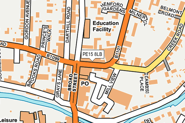 PE15 8LB map - OS OpenMap – Local (Ordnance Survey)