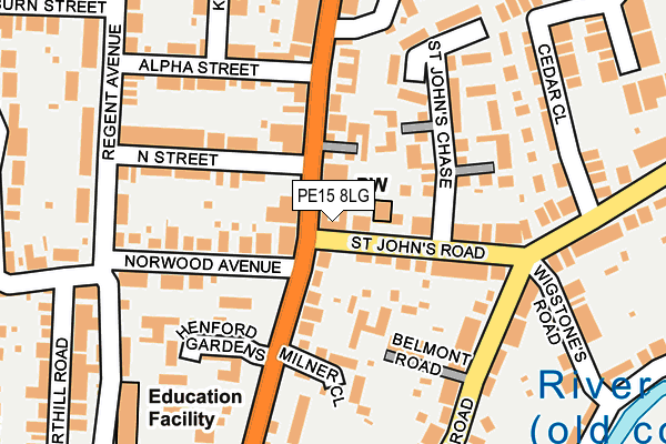 PE15 8LG map - OS OpenMap – Local (Ordnance Survey)