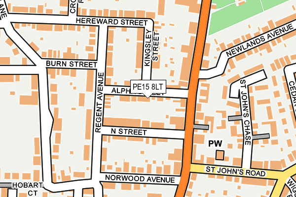 PE15 8LT map - OS OpenMap – Local (Ordnance Survey)