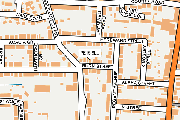 PE15 8LU map - OS OpenMap – Local (Ordnance Survey)
