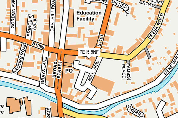 PE15 8NF map - OS OpenMap – Local (Ordnance Survey)