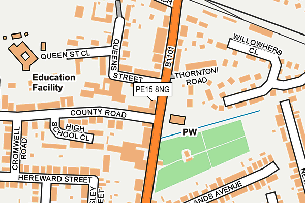 PE15 8NG map - OS OpenMap – Local (Ordnance Survey)