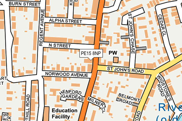 PE15 8NP map - OS OpenMap – Local (Ordnance Survey)