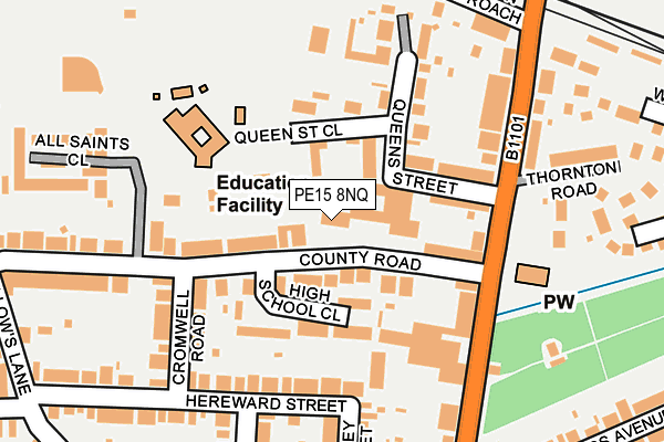 PE15 8NQ map - OS OpenMap – Local (Ordnance Survey)