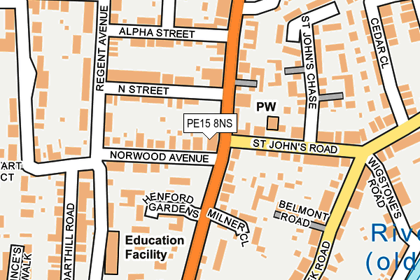 PE15 8NS map - OS OpenMap – Local (Ordnance Survey)