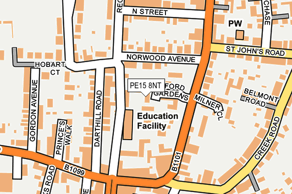 PE15 8NT map - OS OpenMap – Local (Ordnance Survey)