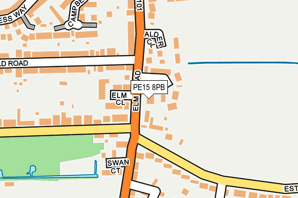 PE15 8PB map - OS OpenMap – Local (Ordnance Survey)