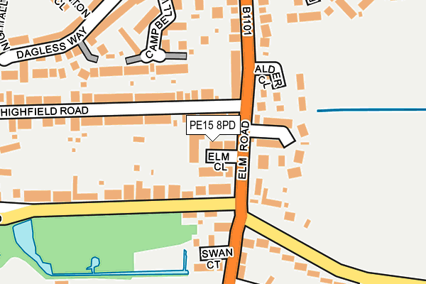 PE15 8PD map - OS OpenMap – Local (Ordnance Survey)