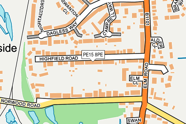PE15 8PE map - OS OpenMap – Local (Ordnance Survey)