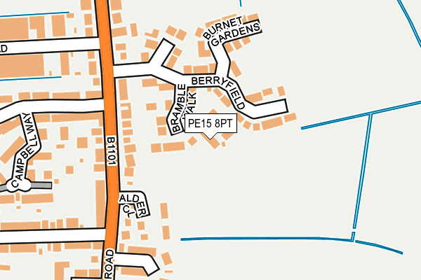 PE15 8PT map - OS OpenMap – Local (Ordnance Survey)