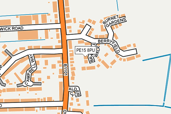 PE15 8PU map - OS OpenMap – Local (Ordnance Survey)