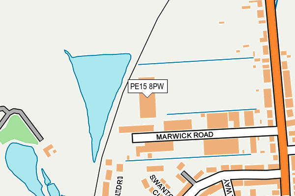 PE15 8PW map - OS OpenMap – Local (Ordnance Survey)