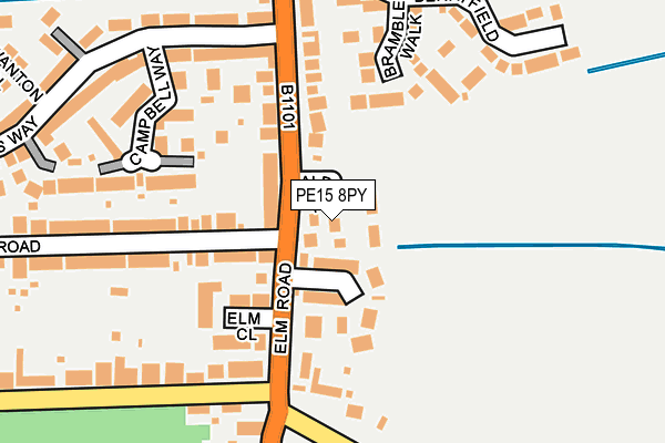 PE15 8PY map - OS OpenMap – Local (Ordnance Survey)